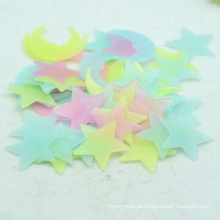 Estrela de brilho/brilho nos adesivos escuros/adesivos fotoluminescentes para o Natal, decoração de férias, presentes etc.